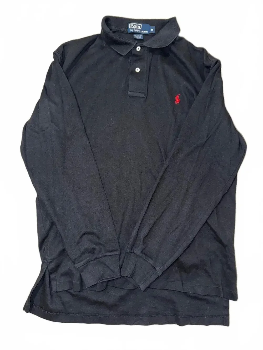 Men’s Polo Ralph Lauren black long sleeve polo shirt Size Medium